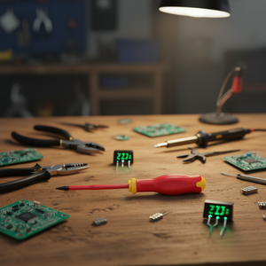 <b>Screwdriver</b> 091 VAT Red Handle With Yellow Tip <b>Precision</b> Tip For Electronics Repair - Product Image 3