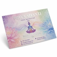 Cartes de visite personnalisées en papier couché imprimées en couleur, thèmes variés, cartes nominatives personnalisées avec dorure à chaud pour avocat, yoga