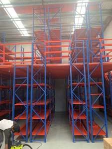 Plataforma de almacenamiento industrial de servicio pesado personalizada, sistema de entresuelo, escalera de acero, protección contra la corrosión, estantes con recubrimiento en polvo - Product Image 6