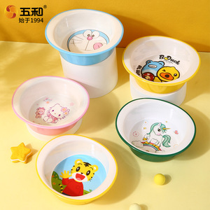 Wuhe Kids Cartoon Melamine Bowls Round Food Grade Drop Proof For Children Dining - Product Image 1