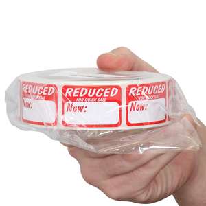 Étiquettes de prix inscriptibles en papier jaune à prix réduit Vente au détail personnalisée Étiquettes adhésives de promotion rectangulaires de 2x3 pouces Autocollants - Product Image 5