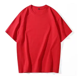 TS1221 оптовая продажа 240 г Тяжелая 100% хлопковая футболка простая Мужская футболка Alibaba-онлайн-шопинг
