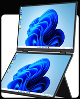 Moniteur portable professionnel 15,6 pouces FHD 1920x1080 IPS, double écran pliable pour ordinateur portable, HDR 100% SRGB, Type C, double écran