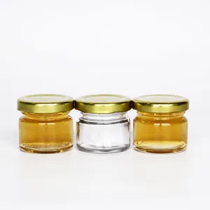 Wholesale Food Grade 15ml 20ml Mini Mason Glass Jar, Used For Packaging Sweet Honey And Sweet Jam, With Golden Cap