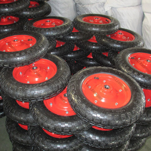 Patrón de Peine de <span class=keywords><strong>rueda</strong></span> de goma neumática, 14 pulgadas, 3,50-8, 4pr con <span class=keywords><strong>eje</strong></span> de 240x20mm para <span class=keywords><strong>carretilla</strong></span> - Product Image 3
