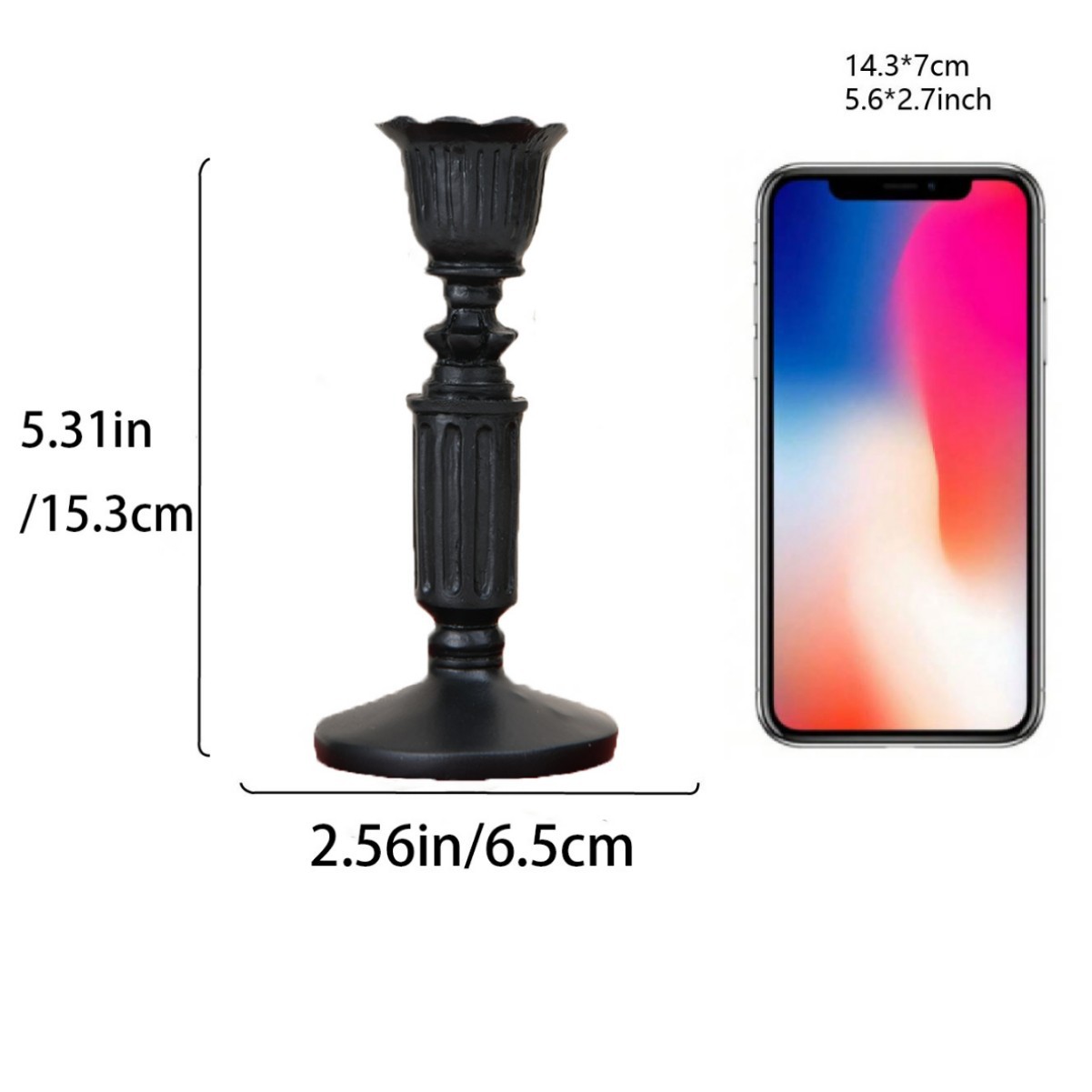 2E2aXH black round mouth high candle holder