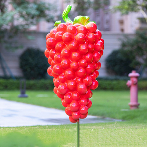 Sculpture d'art en résine de citrouille et de plante végétale, modèle de paysage de jardin, réaliste, personnalisable, pour extérieur, idéal pour les cadeaux d'entreprise - Product Image 1