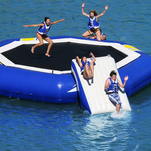 Inflatable Water <b>Trampoline</b> Heavy Duty Floating Lake <b>Trampolines</b> Ocean Pool Jumping Platform for Family Adults - Product Image 3