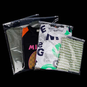 Custom Matte Print PE Ziplock Poly Zip Lock clear Plastic Packaging Bag For Clothes