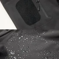 Veste cargo épaisse imperméable en softshell décontractée pour homme avec fermeture éclair pour la pêche, la randonnée, le camping et la chasse, activités de plein air