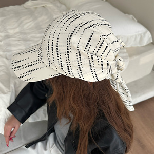Casquette de baseball pour <span class=keywords><strong>femme</strong></span> en PVC à pois style coréen, type <span class=keywords><strong>béret</strong></span> à visière – Tendance artistique, protection UV estivale - Product Image 6