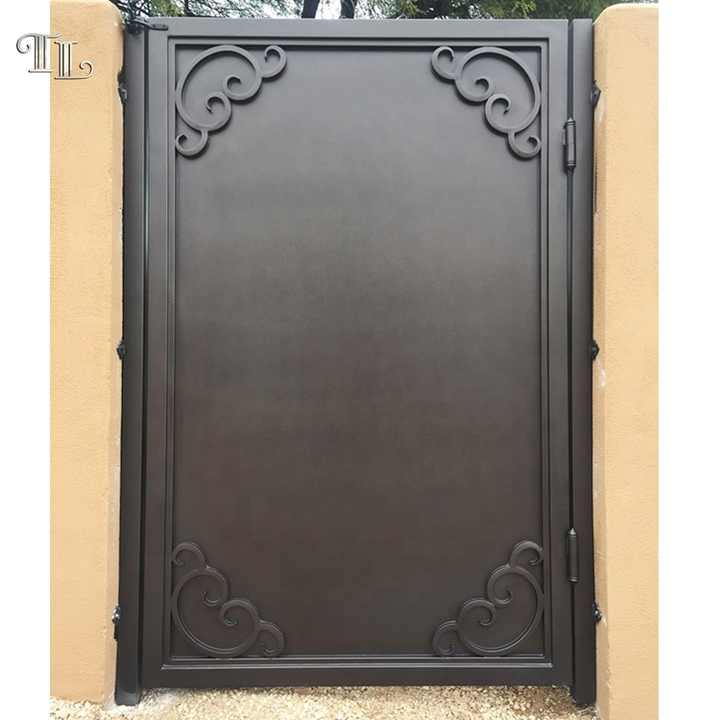 Villa kleines Eisen Hof Tor Eisen Einzel tor Design einfachen Haupteingang Metall Front Gartentor