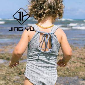 OEM Hawaiian Long Sleeve UPF50+ Children'<b>s</b> Swimwear Manufacturer Recycled Nylon Girls One Piece Swimwear - Product Image 4