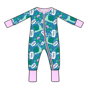 ชุดบอดี้สูทพิมพ์ลายน่ารักสำหรับฤดูร้อนเสื้อผ้าเด็กผู้หญิงพร้อมซิปทำจากผ้าไผ่เนื้อนุ่มคอลเลกชันฤดูใบไม้ผลิ - Product Image 1