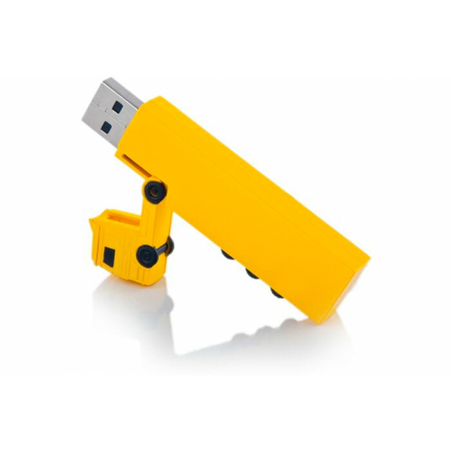 Truck Shaped USB Flash Drive 8GB-128GB Container Lorry PVC Pendrive Custom Logo Logistics Transport USB Memory Stick