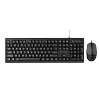 Set Keyboard dan Mouse Onebot Berkabel USB, Desain Ergonomis untuk Kantor, Nyaman dengan Sandaran Tangan