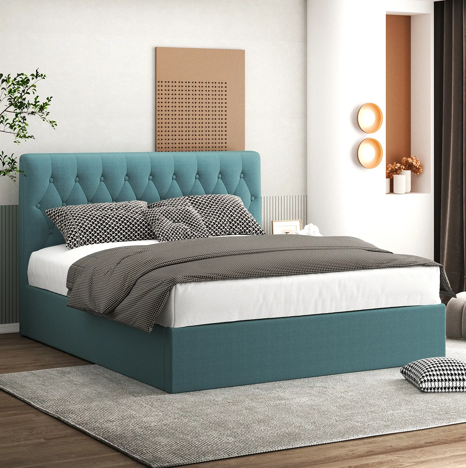 Кровати для хранения хорошего качества, тканевые пуговицы, дизайн, изголовье, подстилка, тканевая каркас для кровати, оптовая продажа