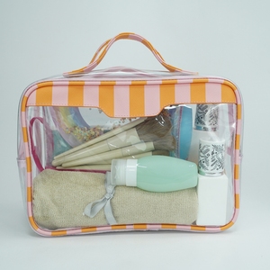 <span class=keywords><strong>Neceser</strong></span> <span class=keywords><strong>grande</strong></span> de PVC personalizado para <span class=keywords><strong>playa</strong></span>, juego de viaje impermeable, cierre de cremallera, <span class=keywords><strong>neceser</strong></span> de belleza geométrica, bolsa de tocador para llevar todo el maquillaje - Product Image 2