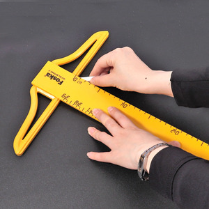 Foska forniture scolastiche all'ingrosso strumento di disegno didattico in plastica morbido a forma di T righello dritto per la matematica classe di misurazione - Product Image 5