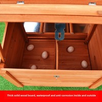 Poulailler et abri de luxe en bois massif pour l'extérieur, pour poules pondeuses, lapins, chats et pigeons - Utilisation domestique en Chine avec toit en bois