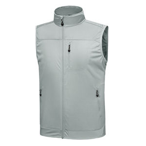 Men's Luxury Lightweight Golf <b>Vest</b> Full Zip Windproof Sleeveless Utility Sport Gilet Mandarin Breathable Customizable for Winter - Product Image 1