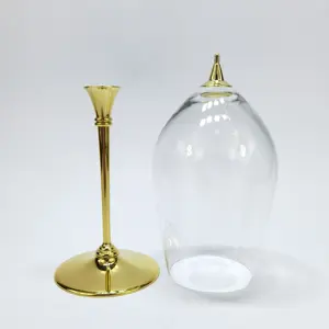 Copas de vino tinto de oro transparente, cristal Premium sin plomo, vidrio plano moderno, fabricante