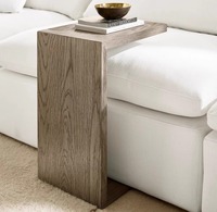 Table console mobile en bois massif de style rétro américain avec rangement, idéale pour salon, entrée ou salle à manger de villa