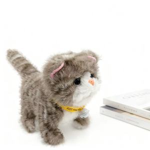 Mèo điện đồ chơi sang trọng Chồn Lông Chuông đồ chơi với ghi âm giọng nói bắt chước mèo búp bê điện vật nuôi trẻ em Đồ chơi mô phỏng Thú nhồi bông - Product Image 3