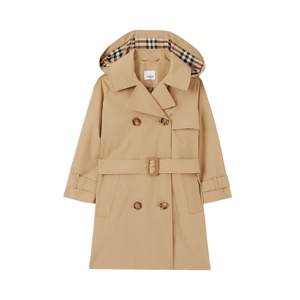 Bambini ragazza inverno cappotto con cappuccio tessuto di cotone puro modello stile casual - Product Image 1