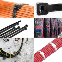 Ventes directes d'usine Chine Fournisseur Attaches de câble en nylon Attaches zippées standard de haute qualité Tailles OEM ODM logo personnalisé multi inventaire
