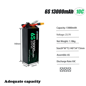 แบตเตอรี่แบบชาร์จใหม่ได้ ปี 2025 23.7V 47.4V 11000/13000/17500/19000/22000/27000/35000mAh แบตเตอรี่โซลิดสเตทสำหรับโดรน - Product Image 3
