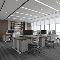Bureau de travail électrique réglable en hauteur, table d'ordinateur ergonomique assis-debout, poste de travail à double moteur pour bureau à domicile