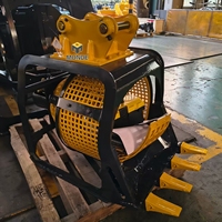 MONDE Nouvelle benne rotative hydraulique haute résistance pour excavatrice, séparation de terre et de gravier, garantie 1 an, CE