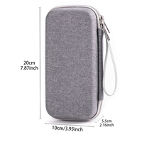 Étui de transport pour insuline, résistant à la poussière, portable, durable, imperméable, antichoc, avec fermeture éclair, sac de rangement rigide, acceptant les commandes OEM et ODM.