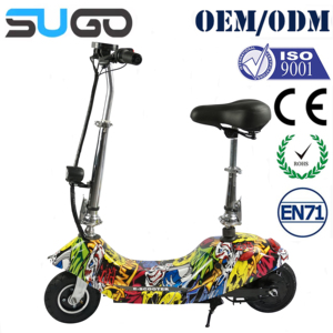 <span class=keywords><strong>Trottinette</strong></span> électrique colorée avec siège et amortisseur, <span class=keywords><strong>trottinette</strong></span> de loisirs au design graffiti de clown - Product Image 3