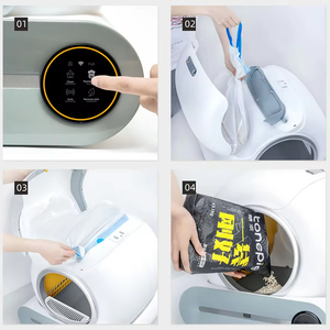 智能自动猫砂盒高边塑料筛分猫厕所旅行托盘小猫猫沙 - Product Image 4