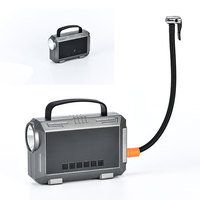 Portable Digital Tire Inflator for Cars Bicycles 150psi ABS air Pump Jump Starter with LED Flashlight Bike Cycling Tire Pressure