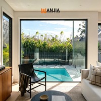 WANJIA Villa Fenêtres modernes insonorisées personnalisées Fenêtres en aluminium Fenêtre fixe en verre Fenêtres en aluminium