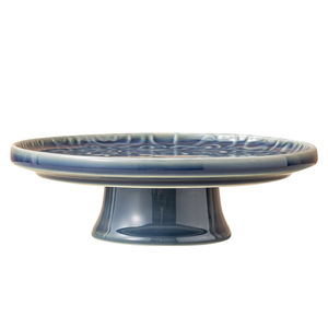 Assiette à fruits en céramique, plat rond en porcelaine sur pied pour servir des en-cas et des pâtisseries lors de fêtes - Product Image 5