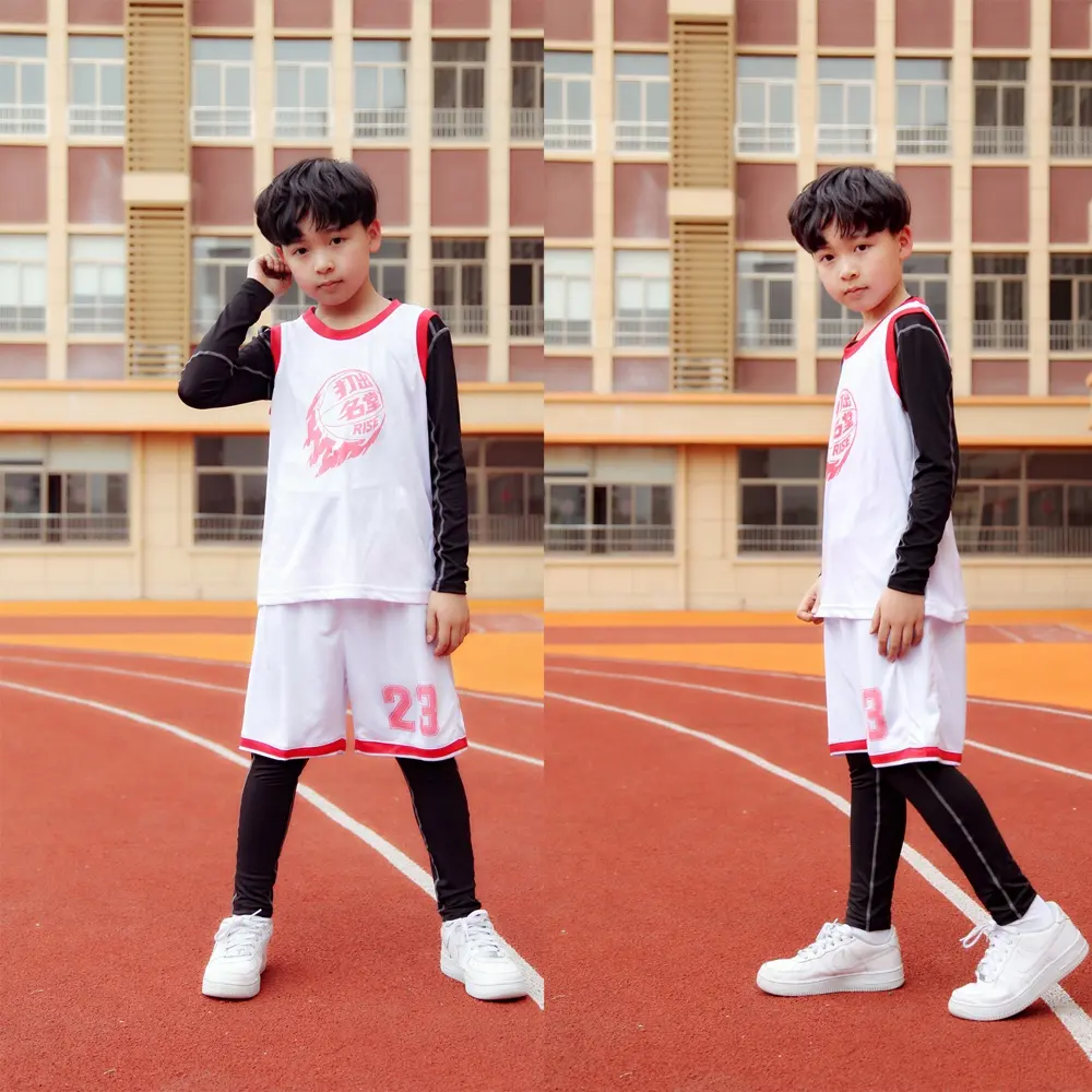 Custom Your Own Designjersey Basketball Sports Training Suits Kid Basketball Uniforms Jersey Sportswear Unisex for Children Sets