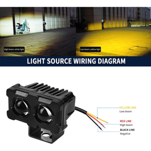 Accessoires de <span class=keywords><strong>moto</strong></span>, projecteurs LED, phare de <span class=keywords><strong>moto</strong></span>, feux antibrouillard, lampes de travail bicolores, 12V-80V, mini-lampe à lentille pour <span class=keywords><strong>Sherco</strong></span> Surron - Product Image 4