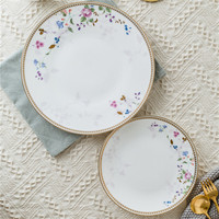 Assiette de service en porcelaine, faite à la main pour hôtel, assiettes de dîner en porcelaine, en os, personnalisées, 12 pièces