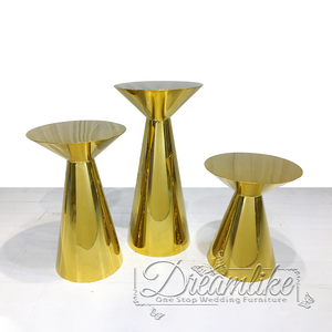 Support floral de mariage moderne doré onirique avec <span class=keywords><strong>verre</strong></span> transparent pour décoration d'événements intérieurs/extérieurs en acier inoxydable - Product Image 3