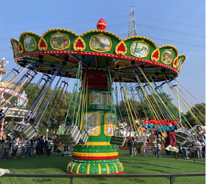 Manège familial de parc d'attractions : Chaise volante rotative 24 places, balançoire ondulante de luxe avec éclairage LED - Product Image 2