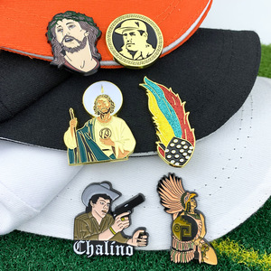 Clips de chapeau en métal, badges émaillés, épingles à casquette style vintage avec fermoir papillon, accessoires de golf - Product Image 2