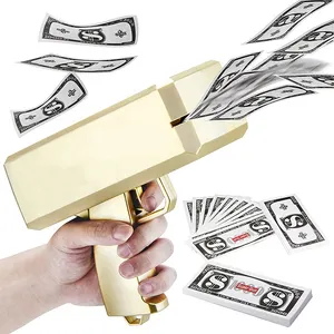 Gold Money Electronic Super Gun Handheld Spray Toy Plastic Birthday Shooter para Rain Make para Game Movies and Parties - Product Image 1