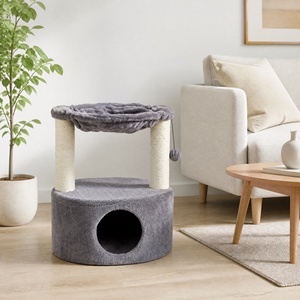 Albero per Gatti in Peluche con Tiragraffi in Sisal Naturale, Amaca Accogliente, Cuccia Chiusa e Palla Interattiva Sospesa - Arredamento per Gatti <span class=keywords><strong>da</strong></span> Interno - Product Image 2