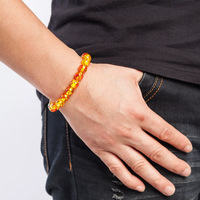 Nuevo Diseño, Pulsera de Ámbar con Flores Naturales, Piedras Pulimentadas Multicolores, Pulsera de Yoga, Joyería de Moda para Hombres y Mujeres, Venta al por Mayor