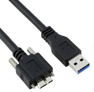 고속 USB 3.0 남성 마이크로 B 남성 케이블 잠금 나사 고정 카메라 장치