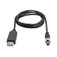Wavelink - Juego de Cables de Alimentación de Audio y Video, 1A 2A 5V a 12V, USB a DC 5.5 2.1mm con Bloqueo de Tornillo